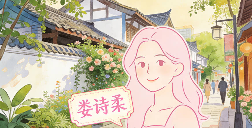 劉女士想給女兒起一個象征智慧和幸福的名字,她選了“婁詩柔”