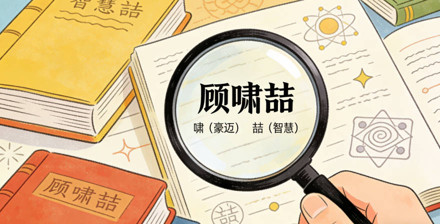 顧嘯喆嘯代表豪邁，喆代表智慧